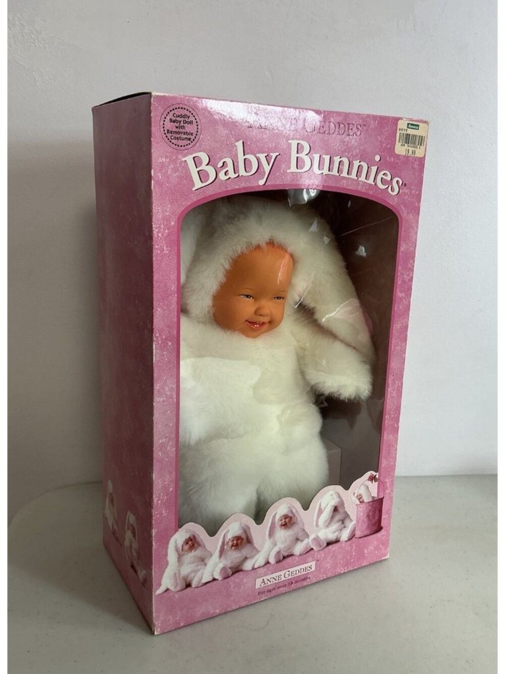 Anne Geddes Plush Bunny Doll Costume White Fur 1997 New In Box